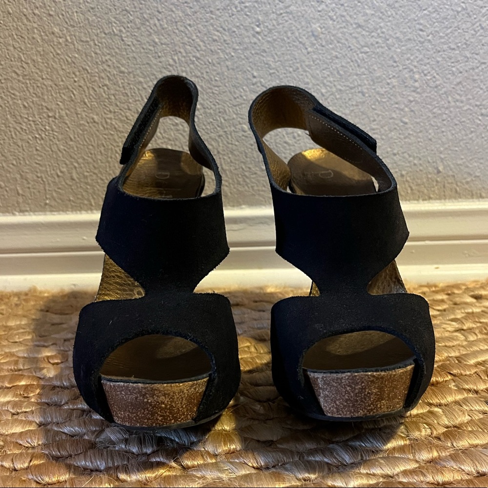 Pedro Garcia black suede heels size 37 1/2